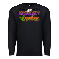 Black Spooky vibes Premium Sweatshirt - NancyCooperArtShop