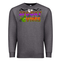 Charcoal Heather Spooky vibes Premium Sweatshirt - NancyCooperArtShop