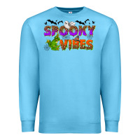 Ocean Blue Spooky vibes Premium Sweatshirt - NancyCooperArtShop