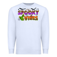 White Spooky vibes Premium Sweatshirt - NancyCooperArtShop