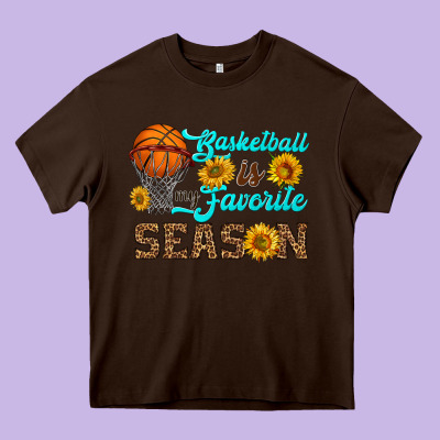 Basketball Is My Favorite Season Heavy Core Tee Designed By Hra Design Shop