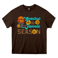 Chocolate Brown basketball is my favorite season Heavy Core Tee - HRA Design Shop