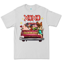 Dove Grey valentine's day truck farm animals cupid xoxo Premium Tee - FaDigitalArtStudio