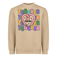 Mushroom teacher and pencil heart Heavyweight Sweatshirt - MaliasSmallBusiness