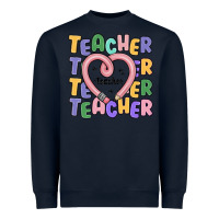 Navy teacher and pencil heart Heavyweight Sweatshirt - MaliasSmallBusiness