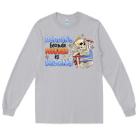 Moon Dust reading because murder is wrong Long Sleeve Tee - MaliasSmallBusiness