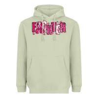 Matcha Fighter Breast Cancer Heavyweight Hoodie - NancyCooperArtShop