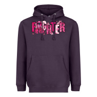 Plum Fighter Breast Cancer Heavyweight Hoodie - NancyCooperArtShop
