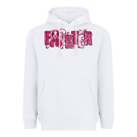 White Fighter Breast Cancer Heavyweight Hoodie - NancyCooperArtShop