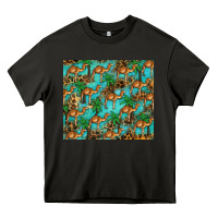 Asphalt camel leopard Heavy Core Tee - BarkalooDesign