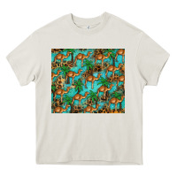 Cream camel leopard Heavy Core Tee - BarkalooDesign