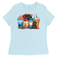 Baby Blue monster truck coffee cups Ladies Tee - Zillion Design Studio