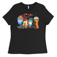 Monster Truck Coffee Cups Ladies Tee | Teevron