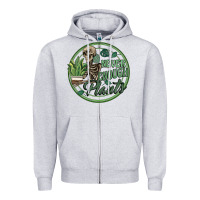 Heather Grey never enough plants Zipper Hoodie - Artiststas
