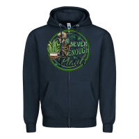 Navy never enough plants Zipper Hoodie - Artiststas