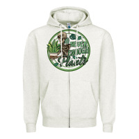 Oatmeal Heather never enough plants Zipper Hoodie - Artiststas