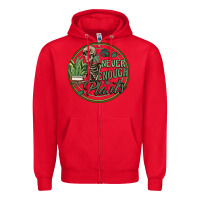 Red never enough plants Zipper Hoodie - Artiststas
