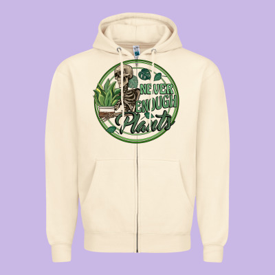 Never Enough Plants Zipper Hoodie Designed By Artiststas
