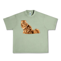 Oil Green Persian Cat Urban Heavy Tee - LillyAllenDesigns