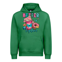 Emerald better together donut and coffee valentines day Urban Hoodie - OliviaCreatesArt