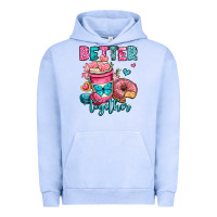 Pigment Grape Ice better together donut and coffee valentines day Urban Hoodie - OliviaCreatesArt