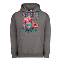 Pigment Tornado better together donut and coffee valentines day Urban Hoodie - OliviaCreatesArt