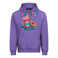 Tulip better together donut and coffee valentines day Urban Hoodie - OliviaCreatesArt