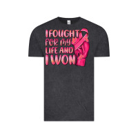 Vintage Black i fought for my life and i won Vintage Tee - NancyCooperArtShop
