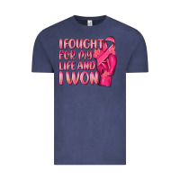 Vintage Denim i fought for my life and i won Vintage Tee - NancyCooperArtShop
