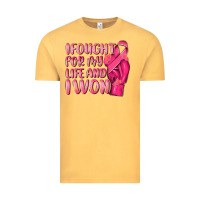 Vintage Mustard i fought for my life and i won Vintage Tee - NancyCooperArtShop