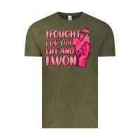 Vintage Olive i fought for my life and i won Vintage Tee - NancyCooperArtShop