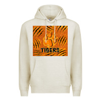 Oatmeal Heather tiger paws Premium Hoodie - TumblerDesignByShophia