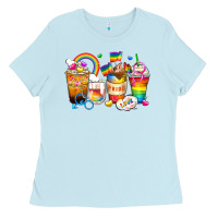 Baby Blue pride coffee cups Ladies Tee - Zillion Design Studio