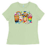 Matcha pride coffee cups Ladies Tee - Zillion Design Studio