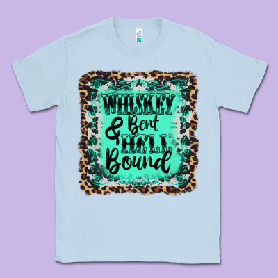 Whiskey Bent Hell Bound Classic Tee Designed By Adodesignshop