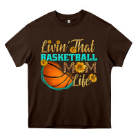 Chocolate Brown livin' that basketball mom life Heavy Core Tee - HRA Design Shop