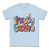 Dusty Blue happy easter Classic Tee - MaliasSmallBusiness