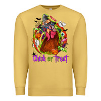 Antique Gold Chick or treat Halloween Premium Sweatshirt - NancyCooperArtShop