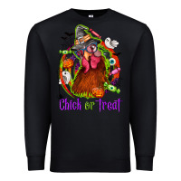 Black Chick or treat Halloween Premium Sweatshirt - NancyCooperArtShop