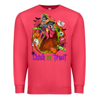 Cardinal Chick or treat Halloween Premium Sweatshirt - NancyCooperArtShop