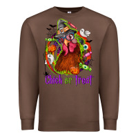 Chestnut Chick or treat Halloween Premium Sweatshirt - NancyCooperArtShop