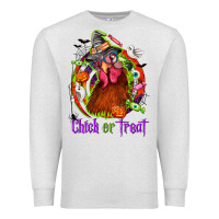 Oatmeal Heather Chick or treat Halloween Premium Sweatshirt - NancyCooperArtShop