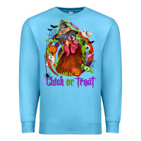 Ocean Blue Chick or treat Halloween Premium Sweatshirt - NancyCooperArtShop