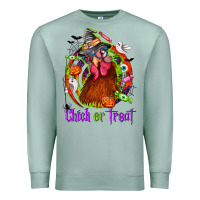 Seafoam Chick or treat Halloween Premium Sweatshirt - NancyCooperArtShop
