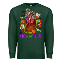 Sports Green Chick or treat Halloween Premium Sweatshirt - NancyCooperArtShop