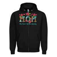Black mom the heart of the family Zipper Hoodie - Artiststas