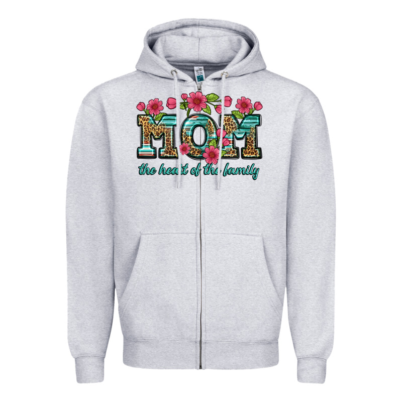Mom The Heart Of The Family Zipper Hoodie by Artiststas | Teevron