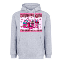 Heather Grey Breast Cancer coffee cups Heavyweight Hoodie - NancyCooperArtShop