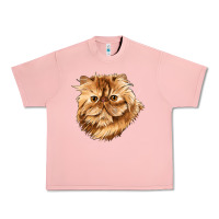 Salmon Persian Cat Face Urban Heavy Tee - LillyAllenDesigns