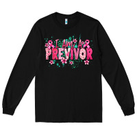 Black i am a previvor Long Sleeve Tee - NancyCooperArtShop